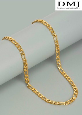 DMJ 24Inch Premium (HighQuality) Finely Detailed Handmade Chain in GoldPlating Gold-plated Plated Brass Chain