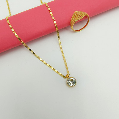 CHARLI ART JEWELLERY Alloy Gold-plated Gold Jewellery Set(Pack of 1)