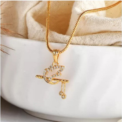 Bhumi09 Bhumi09 Micro Gold Plated Necklace Chain For Women/Girls Stylish Agate Gold-plated Plated Brass Chain