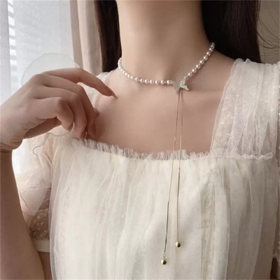 Today Fashion Amber Sterling Silver, Gold-plated Plated Alloy Necklace