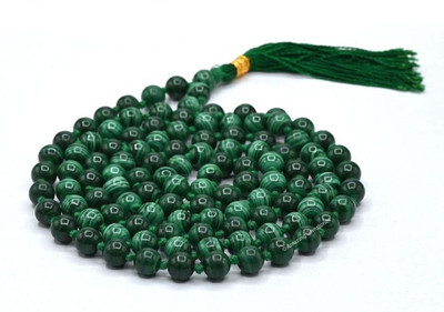 Ceylonmine01 Malachite Jaap Mala Green Malachite Beads Emotional Healing & Spiritual Use Malachite Stone Chain
