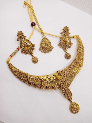 Bhagwati jewels art Gold-plated Plated Alloy Necklace Set