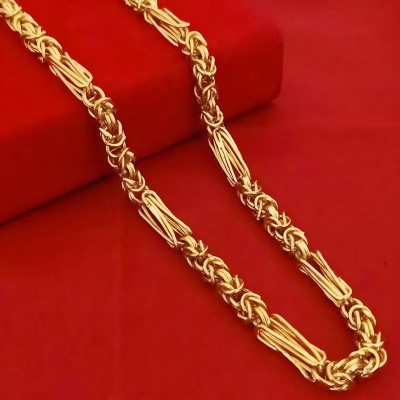 Minprice 1 Gram Gold Plated Mix Unique Neck Chain Gold-plated Plated Brass Chain