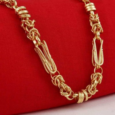 Pitaamaa Pitaamaa One Gram Gold Plated Chain (20 INCH)Water & Sweat Proof SVS033 Gold-plated Plated Brass Chain
