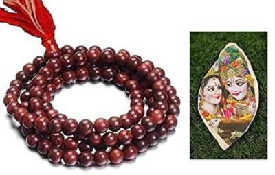 Firmus 108 Beads Red Jaap Mala Lal Chandan Mala for Mantra Jaap for Mens & Womens Beads Wood Chain