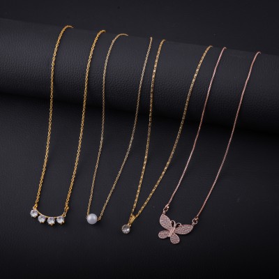 Delfa Clothing Crystal Gold-plated Plated Alloy Necklace