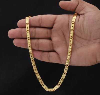 Raplemi 1 gram High Quality Indian Polished “20” Inches Gold Chain for Men and boy Gold-plated Plated Alloy Chain