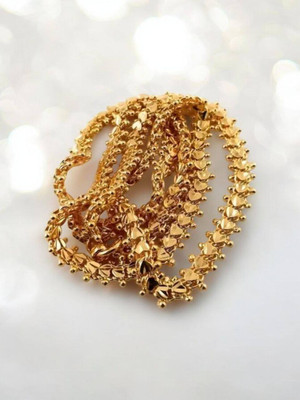 APPILASHI 1 gram High Quality Indian Polished “20” Inches Gold Chain for Men and boy Gold-plated Plated Copper Chain