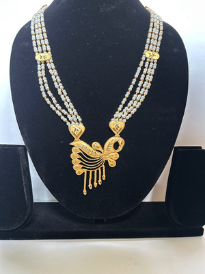 Soumi store Paul long necklace0082 Pearl Gold-plated Plated Copper Chain Set