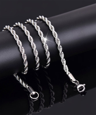 Maatrachaaya Stylish Silver Plated Rope Chain Sterling Silver Plated Alloy Chain