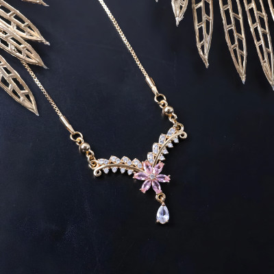 Jahan Mart Cubic Zirconia Gold-plated Plated Alloy Necklace