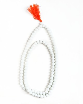 Mala Letest White Matte Beads Jaap Maala 
(108+1 Beads) For Pooja Quartz Glass Chain