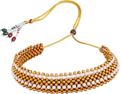 IGA COLLECTION Traditional Stylish Thushi Necklace Set Jewellery for Women and Girls Pearl Gold-plated Plated Copper Necklace