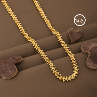 WGMONEY 1 gram Stylish Golden Neck woman and men Chain “20” Inches Gold-plated Chain Brass Chain