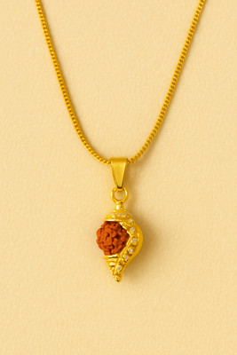 Oriyoway Oriyoway Gold Plated|Stylish Daily Wear Gold-plated Beads Alloy Pendant Set