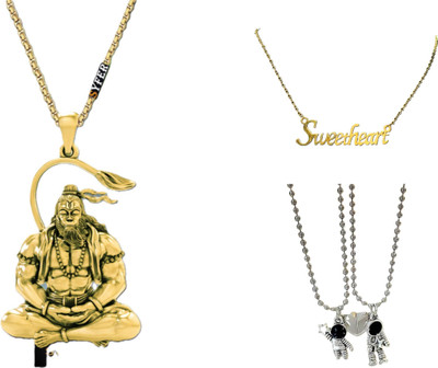 onlinefirst Delicate Fashionable Everyday Neckalce Chain Set for Men Women Metal Necklace Set