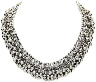 SGM Beads Sterling Silver Plated Alloy Choker