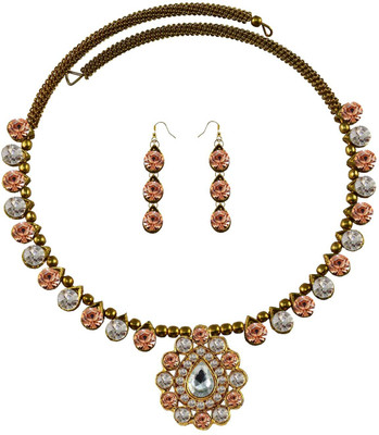 Vidhya Kangan Brass Gold-plated Multicolor Jewellery Set(Pack of 3)