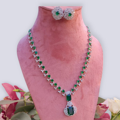 URBANELA Brass Silver Jewellery Set(Pack of 2)