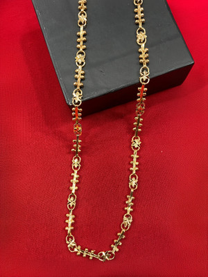 RJHA Gold platted 22” inches chain for womens and girls Gold-plated Plated Brass Chain