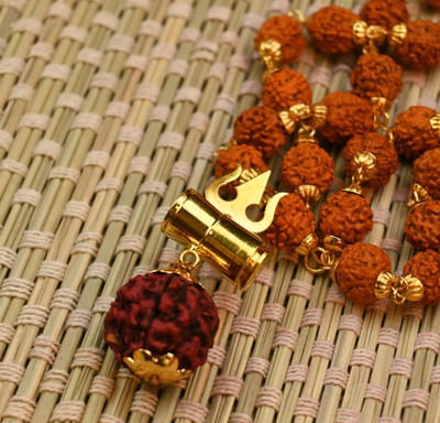 Om rudraksh Brass Plated Brass Chain