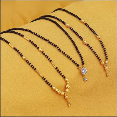 brado jewellery Combo of 3 Traditional 18 inch Daily Wear for Women Brass Mangalsutra