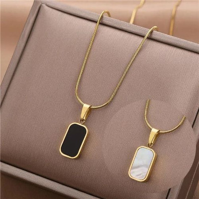 Gleve Crystal Gold-plated Plated Stainless Steel Necklace Set