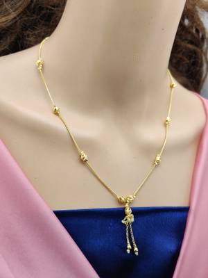 DHARM JEWELS Classic Gold Plated Mangalsutra Tanmaniya Nallapusalu