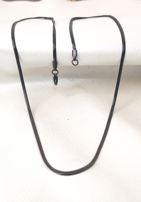 yuvaan crystal black chain for boys & men Stainless Steel Chain