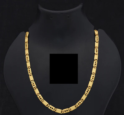 VAMIBHALAMI 1 gram High Quality Indian Polished “20” Inches Gold Chain for Men and boy Gold-plated Plated Alloy Chain