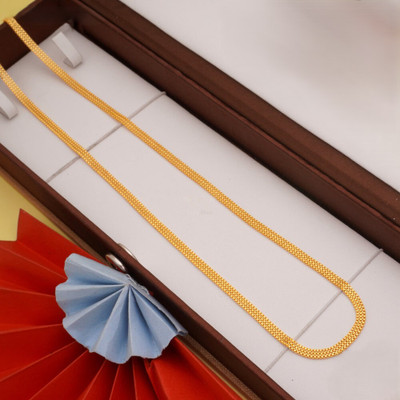 REVERSEA REVERSEA Classic 1 Gram Gold Plated Chain Women And Mens Gold-plated Plated Brass, Copper Chain