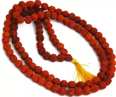 Stance 5 Mukhi Rudraksha Natural 7mm Beads Japa Mala 108 Beads Wood Chain Pack of 1 Beads Rudraksha Chain