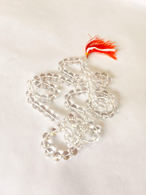 KSJ KSJ Premium Spatikam Mala,108+1 Beads, 10MM, Certified, Spiritual, Pooja Beads Crystal Chain