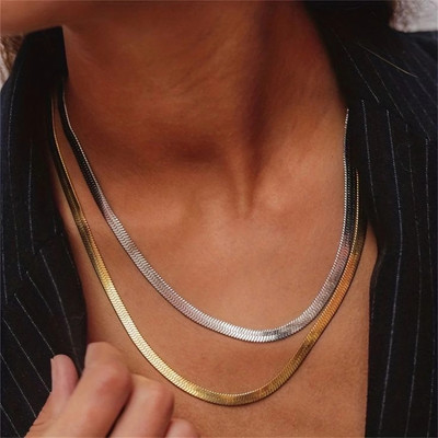 DAREBYGOLDENERA Anti Tarnish Plain Silk Design Gold-plated Plated Stainless Steel Chain