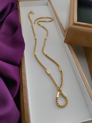 Univers Fashion Trends BOX_CHAIN Agate Gold-plated Plated Brass Chain