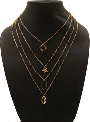 Kiggo Trendy Layered Fashion Alloy Necklace