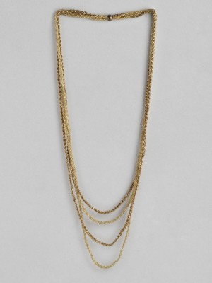 RICHEERA RICHEERA Gold-Plated Beaded Multi-Layered Necklace Metal Necklace