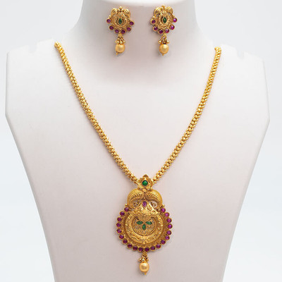 festivejewlryze NLP-0340 Gold-plated Plated Brass Chain Set