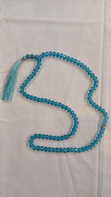 TreasureTree Islamic Salat Prayer Tasbih - 100 Crystal White Beads - Tasbeeh for Dhikr, Zikr Agate Alloy Chain