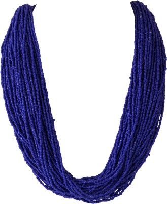 ZIKU JEWELS 50 Layered Multi Strand Beads Resin Necklace