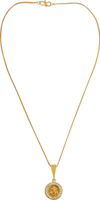 RIYAASHI Gold plated chain with ganesh pendant necklace jewelry set for men women unisex Gold-plated Plated Brass, Alloy Chain