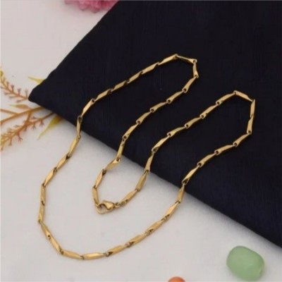 Vipunj Vedansh Enterprises Stylish Gold Plated Rice Chain Gold-plated Plated Brass Chain