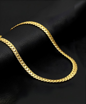 house of common Anti Tarnish Stainless Steel 6mm Smooth Stylish Gold Plated Neck Chain Stainless Steel Chain