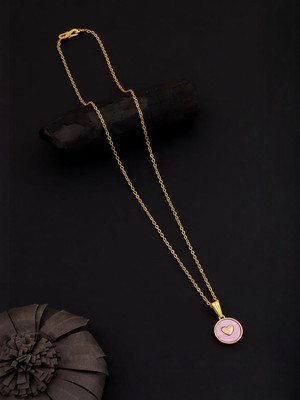 Dressberry Elegant Set of 2 Necklace Chain for girls and Women Gold-plated Plated Brass Chain