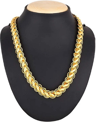 RIYAASHI gold plated men women exclusive chain in gold looking .Gold plated exclusive chain for men women. Neck Chain Set for Men Women Girls Boys .stylish fancy party wear long necklace handmade golden necklace style chains for boys men boyfriend girlfriend girls latest design casual style daily us