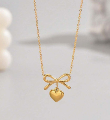 Gleve Crystal Gold-plated Plated Stainless Steel Necklace