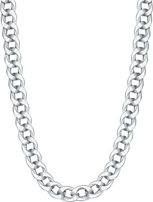 Fashion Frill Silver Chain For Boys Stylish Neck Wear Necklace Chains For Men Boys Jewellery Silver Plated Stainless Steel Chain