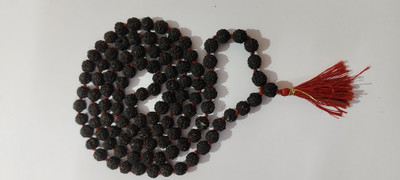 Mittal Gems Black Rudraksha Jaap Mala Premium Quality (108+1 Beads) (9mm) Rudraksha Chain