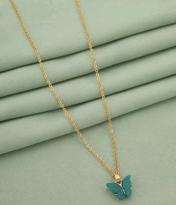 RRSaless BUTTERFLY CHAIN Crystal Gold-plated Plated Brass, Alloy Chain Set