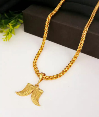 XAYIZ 1 gram Pendant set With chain for man and boy New design new year Enamel Jade Brass Pendant Set